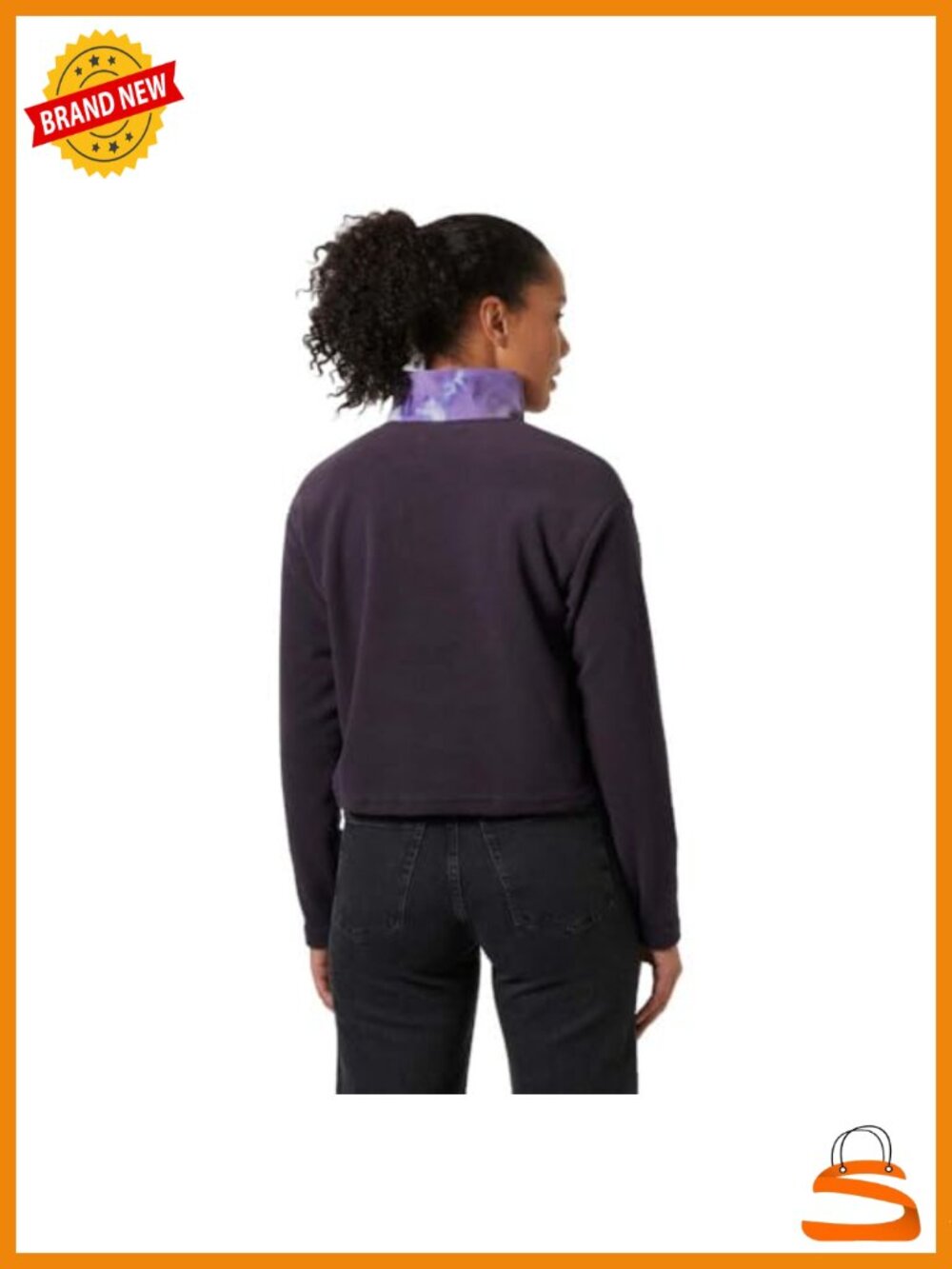 Cropped Fleece Half Zip Pullover Sweatshirt Polartec Women's Outdoor - Picture 5 of 5